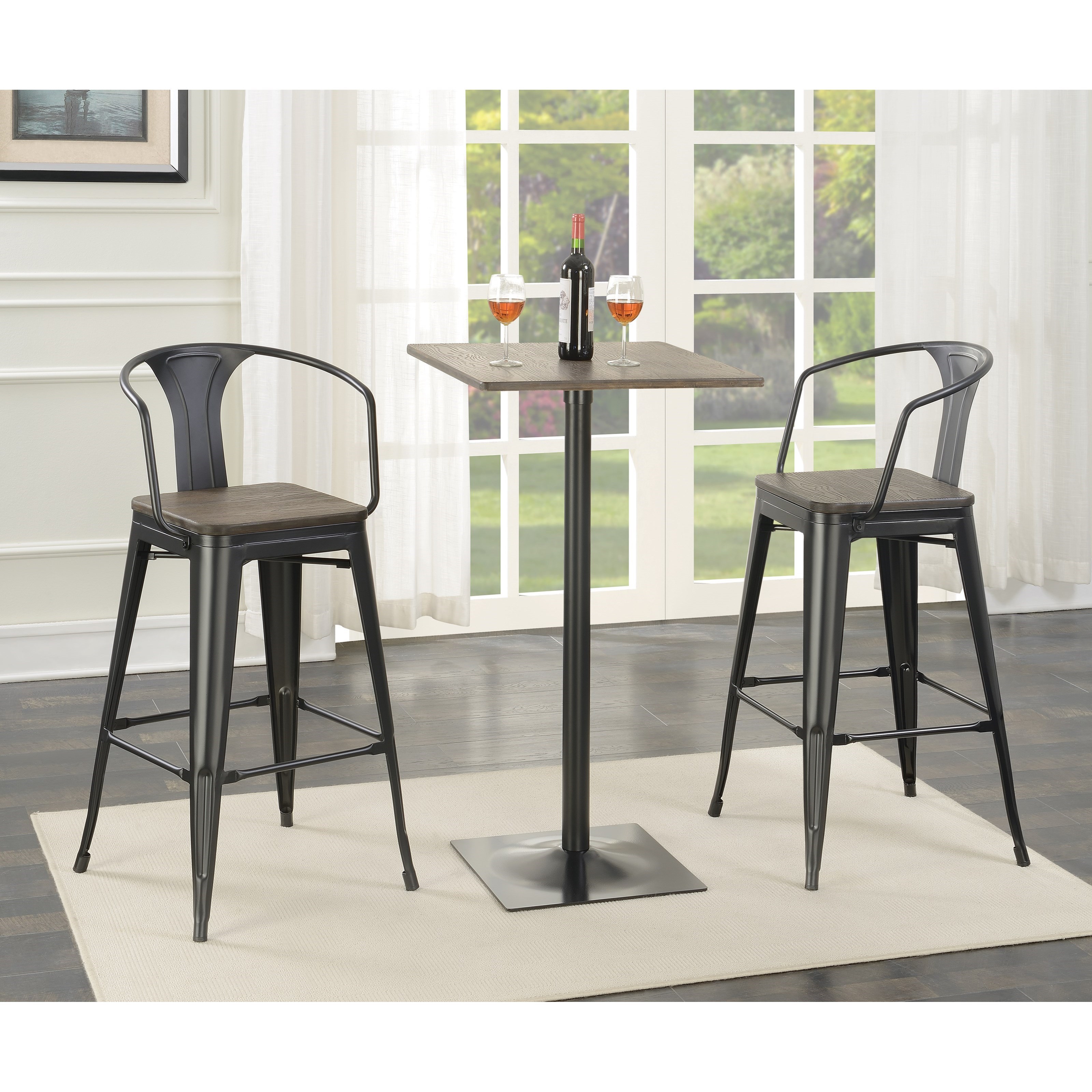 Industrial bar table and hot sale stools